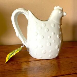Boston Warehouse Trading Company White Rooster Pitcher